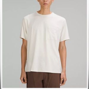 Lululemon Fundamental Pocket Tee in Peroxide/Light Blue